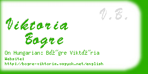 viktoria bogre business card